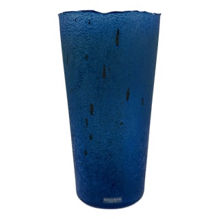 Sculptural Antikva Glass Vase by Bertil Vallien for Kosta Boda, Sweden, 1990s For Sale