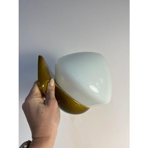 Glass Model 6030 Wall Lamp in Olive by Sigvard Bernadotte for Ifö For Sale - Image 7 of 11