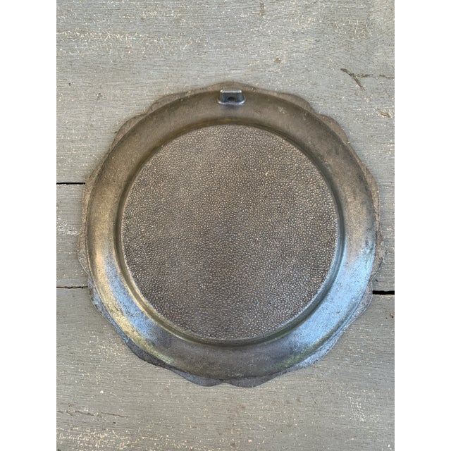 Mid 20th Century Vintage German Coat of Arms Heraldry Pewter Wall Plate For Sale - Image 5 of 5