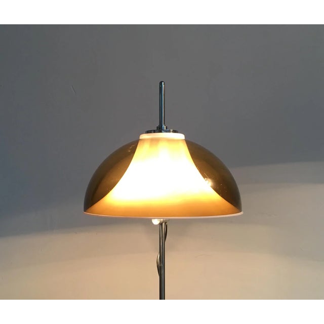 Brown Metal & Plastic Floor Lamp by Gino Sarfatti for Gepo, 1970s For Sale - Image 8 of 10