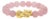 18K Yellow Gold Dragon Charm Natural Rose Quartz Beaded Charm Bracelet For Sale
