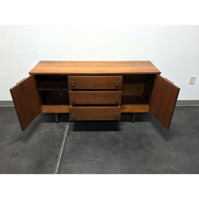 Mid Century Modern MCM Walnut Sideboard Credenza Buffet by Stanley