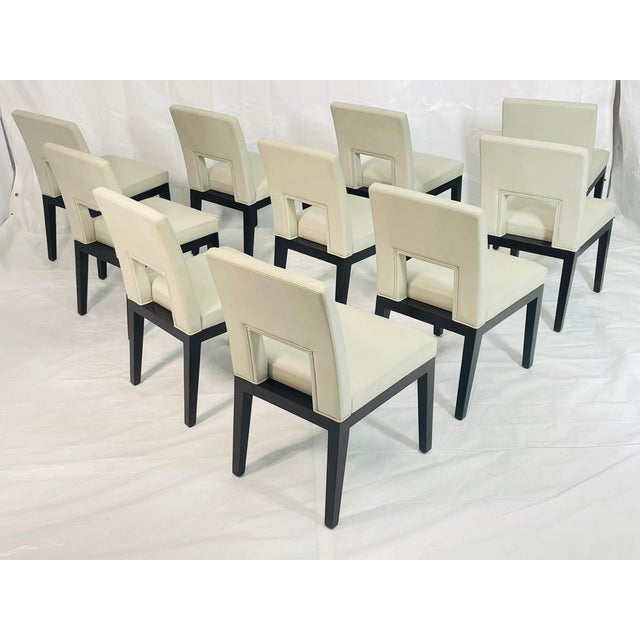 Set of 10 Christian Liaigre “Velin” Solid Oak Dining Chairs for Holly Hunt, Usa For Sale In Los Angeles - Image 6 of 18