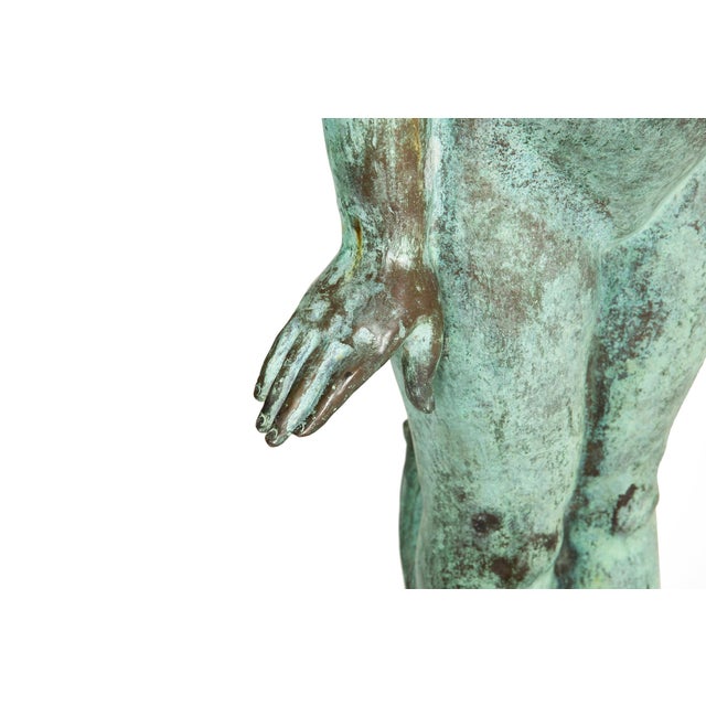 American Art Nouveau Bronze Sculpture of “Wildflower” by Edward Berge For Sale - Image 12 of 18