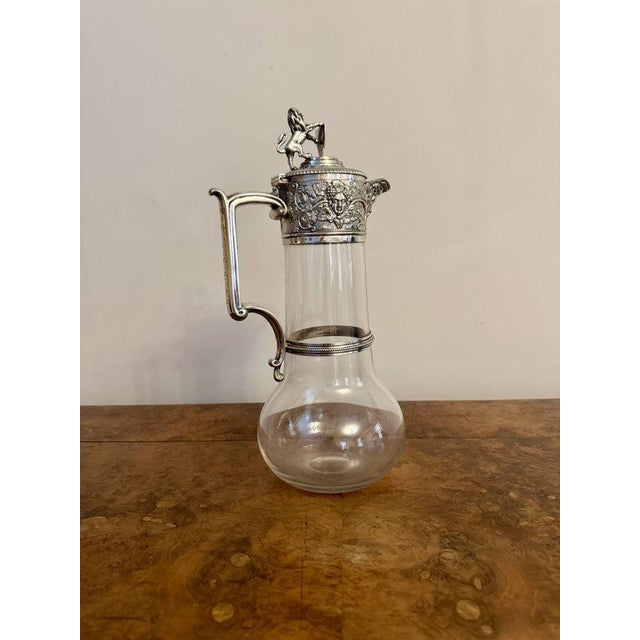 Late 19th Century Antique Victorian Claret Jug by Elkington & Co, 1880 For Sale - Image 5 of 7
