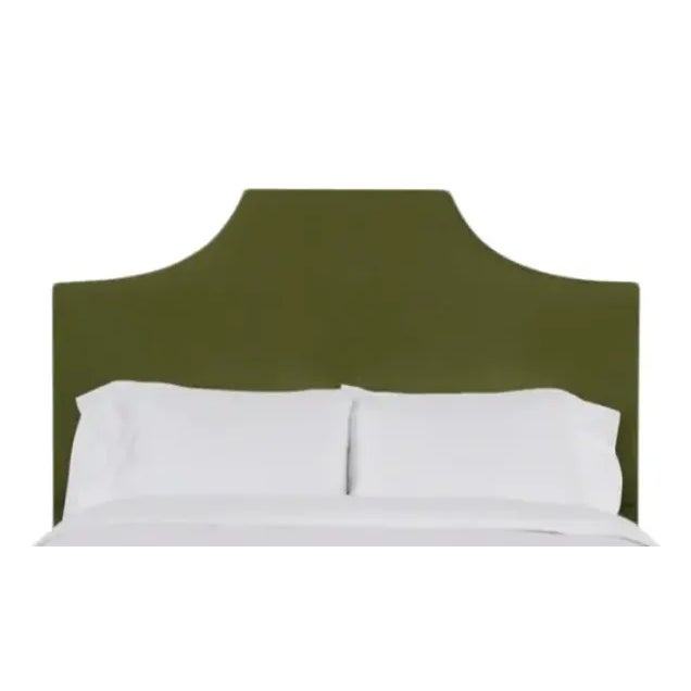 Kit Twin Headboard, Olive Velvet For Sale