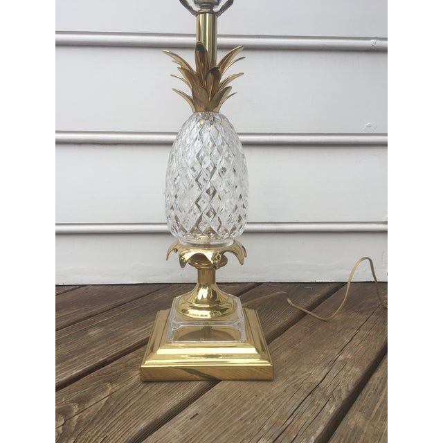 Quoizel Brass & Crystal Pineapple Lamp Chairish