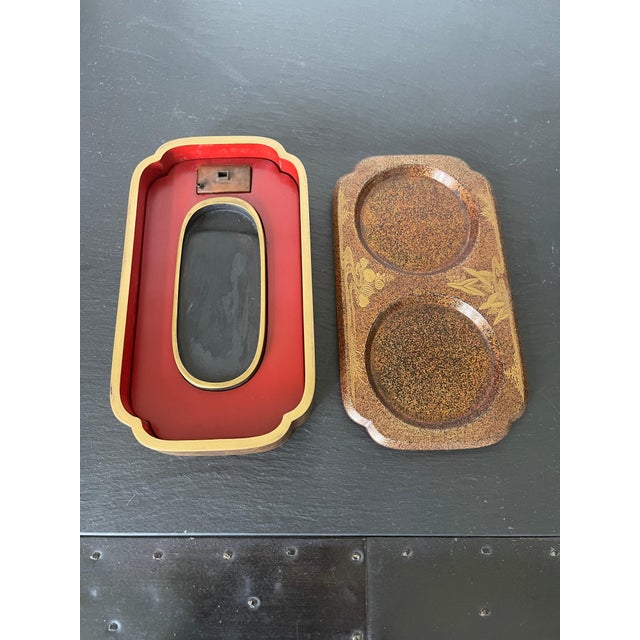 Japanese Maki-e Lacquerware Portable Picnic Set Sagejubako For Sale - Image 13 of 18