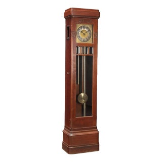 Antique Art Nouveau Mahogany Pendulum Clock For Sale