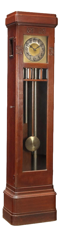 Antique Art Nouveau Mahogany Pendulum Clock