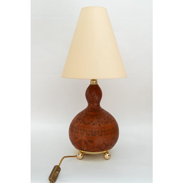 Art Deco Table Lamp with Fabric Shade, 1920s For Sale - Image 4 of 18