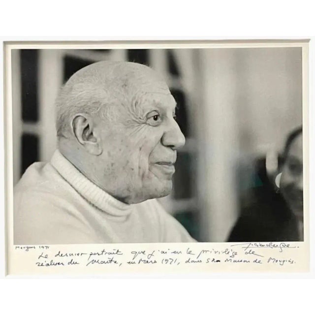 Lucien Clergue (FRENCH, 1934 - 2014) Gelatin silver photographic print depicting Pablo Picasso in profile. "The last...