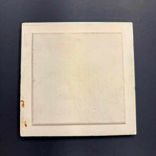 Ceramic Vintage Turkish Handcrafted Ceramic Tile – “Bismillah Ir-Rahman Ir-Rahim” Islamic Calligraphy – Floral Geometric Design – 5 3/4” Square For Sale - Image 7 of 9