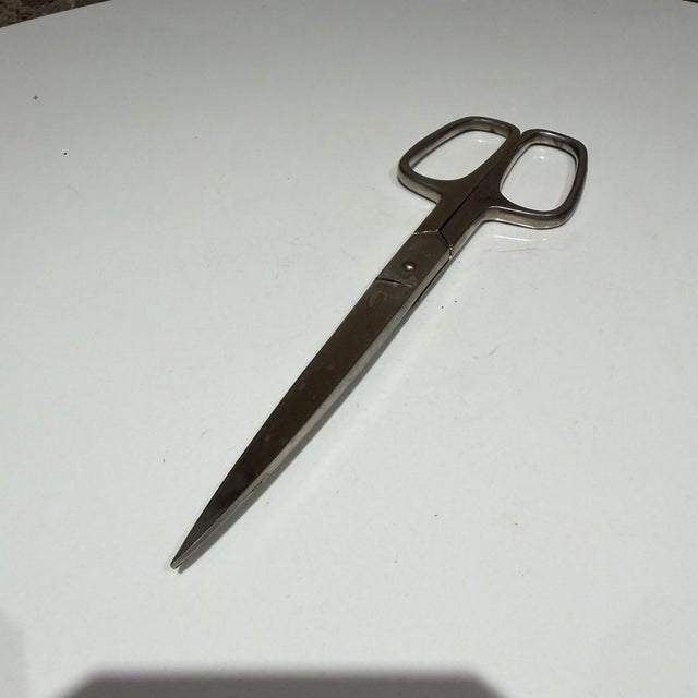 For your consideration, a vintage Italian-made office or dressmaking shears. Produced by ISA (Industrie Specializzate...