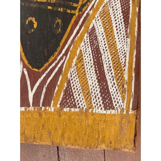 1970s Australian Aboriginal Bark Painting of Fish and Snakes Chairish