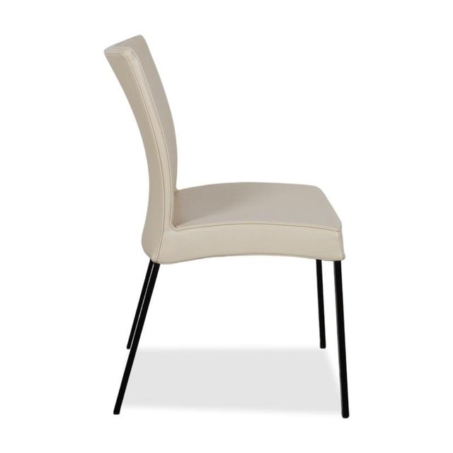 Times Chairs in Cream Leather from Wittmann, Set of 4 For Sale - Image 16 of 18