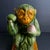 Hollywood Regency Vintage Monkey Statue Green Glaze Majolica Style For Sale - Image 3 of 9