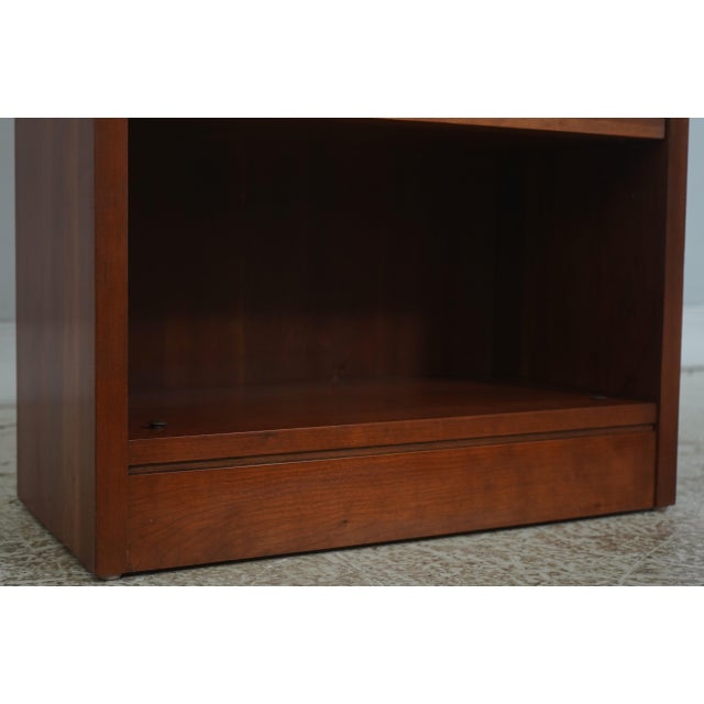 Wood Pair of Stickley Cherry Open Bookcases For Sale - Image 7 of 11