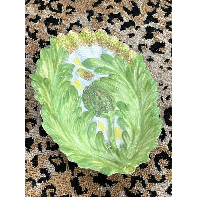 Vintage Italian Artichoke and Asparagus Serving Dish For Sale In Miami - Image 6 of 11