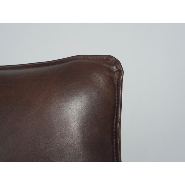Brown Leather Two-Seater The Rock Sofa by Gerard Van Den Berg for Montis, Netherlands, 1970s For Sale - Image 8 of 11