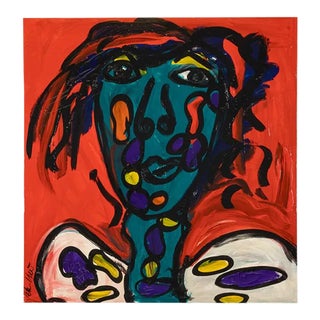 Crazy Guy, Acrylic on Canvas For Sale