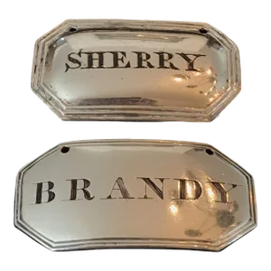 19th Century Pair of British Silver C1800 Old Sheffield Labels