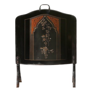 19th Century Art Nouveau Black Fire Screen, Belgium For Sale