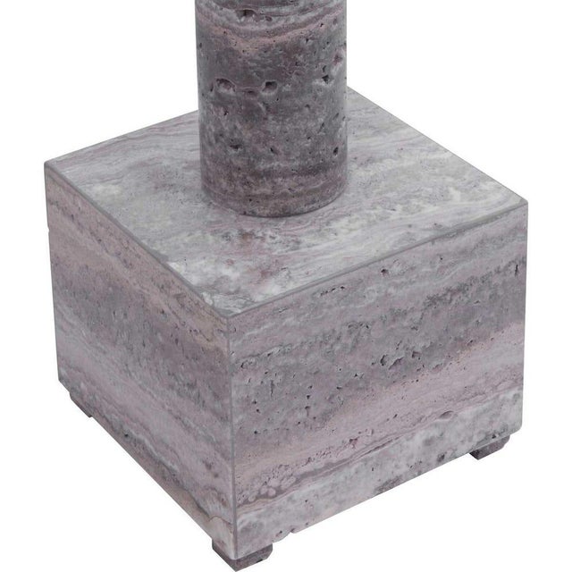Travertine Floor Lamp - New For Sale - Image 4 of 7