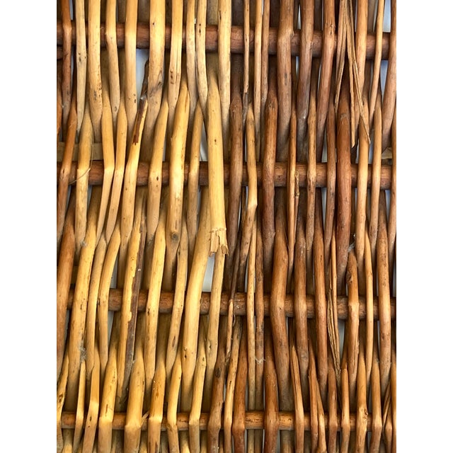 Antique English Wicker Storage Trunk Chest With Hinged Lid | Early 20th Century For Sale - Image 17 of 18