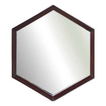 Hexagon Shaped Mirror, 1950s For Sale