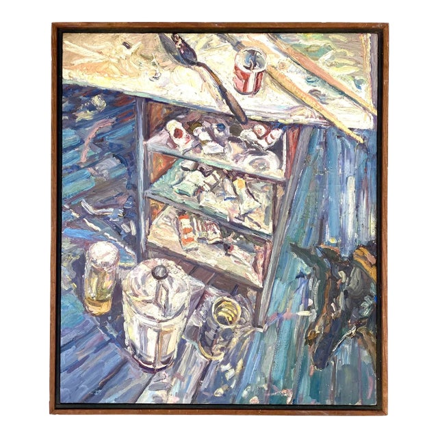 Still Life Oil Painting by Warren Fischer For Sale