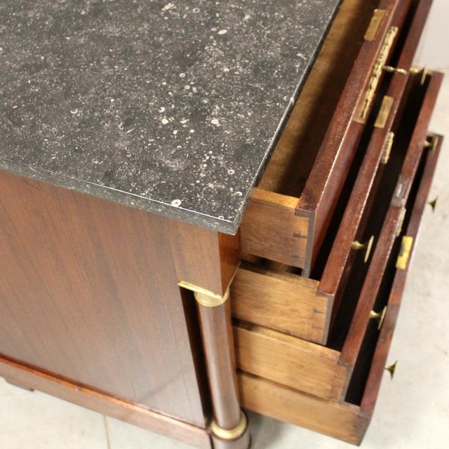 Black Empire Chest of Drawers, 19th Century For Sale - Image 8 of 13