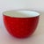 Metal Mid Century Modern Ampler Ejiry Red Enamel Bowl With White Diamonds Kaj Frank Style For Sale - Image 7 of 13
