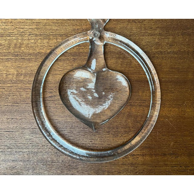 Vintage Swedish Heart Window Decoration in Glass by Bertil Vallien for Kosta Boda, 1970s For Sale - Image 3 of 15