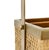 Matthew Izzo Home Nelson Woven Rattan and Burnished Brass Magazine Holder For Sale In New York - Image 6 of 7
