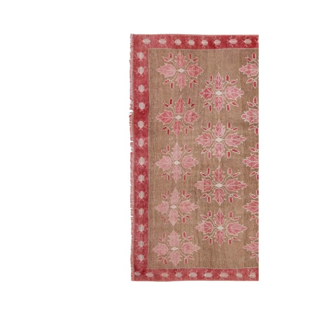 Vintage Floral Turkish Karapinar Rug 4'3" X 10'4" For Sale In Philadelphia - Image 6 of 13
