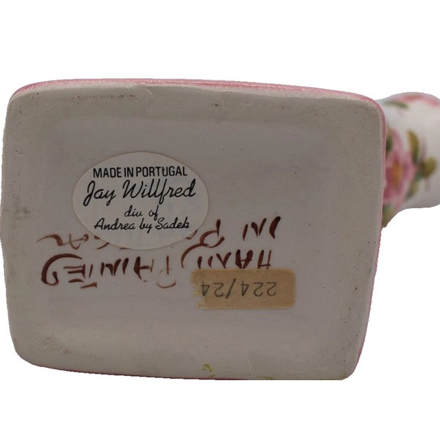 Elegant vintage Jay Willfred Division vase from the Andrea by Sadek collection, made in Portugal. This hand-painted...