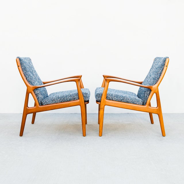 Restored 1960s Danish Teak Lounge Chairs by Erik Andersen & Palle Pedersen for Horsnaes For Sale - Image 16 of 16