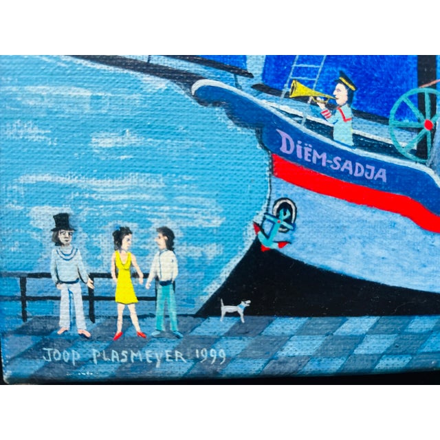 Joop Plasmeijer, Boat, Oil on Canvas, 1999 For Sale - Image 3 of 5