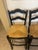 Mid 20th Century Country French Style Black Rush Seat Barstools- A Pair For Sale - Image 4 of 12
