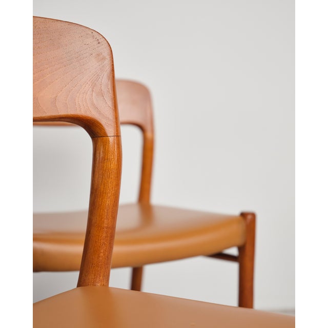 Mid-Century Danish Model 75 Dining Chairs in Teak by Niels Møller for J.L. Møllers, 1950s, Set of 4 For Sale - Image 11 of 17