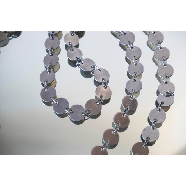 1970s Silver Round-Link Necklace For Sale In New York - Image 6 of 11