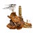 Mid 20th Century Frank Sunseri Burlwood & Metal Coastal Sculpture Lighthouse Nautical Carmel Monterey California Artist For Sale
