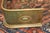 English Brass Small Curved Fireplace Fender With Oval Emblems For Sale - Image 4 of 17