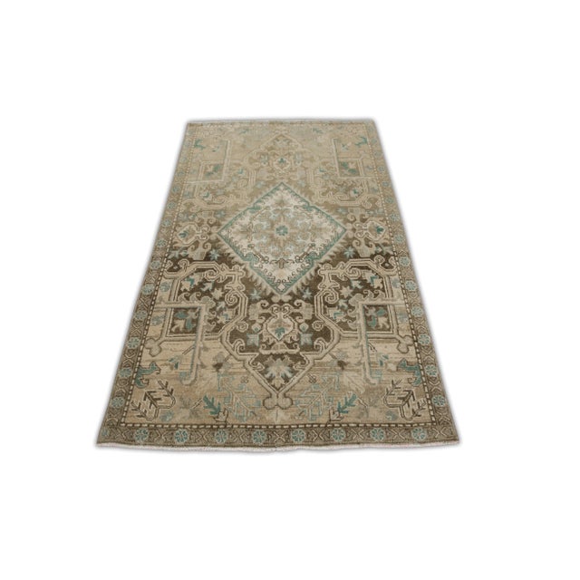 Early 21st Century Modern Turkish Oushak Rug 3'4" x 5'9" For Sale - Image 5 of 6