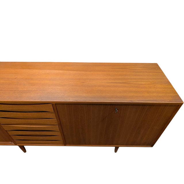 Arne Vodder 1950’s Arne Vodder for Sibast 98" Teakwood Credenza Model 29a For Sale - Image 4 of 12