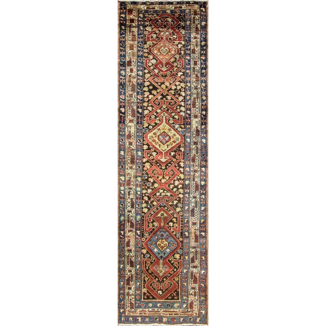 Antique Northwest Persian Runner, C-1900's, 3'6" × 13'8" For Sale - Image 11 of 11