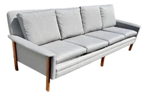 Dux Sofa 4 Seater With Brand New Upholstery and Foam