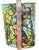 Mid 20th Century Vintage j.l. Clark Faux Stained Glass Bird & Foliage Metal Wastebasket, 1960s–70s For Sale - Image 5 of 8