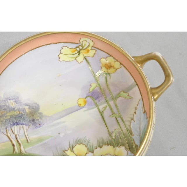 White Antique Nippon Morimora Hand Painted Flowers & Ducks Coral Porcelain Bowl (A) For Sale - Image 8 of 16